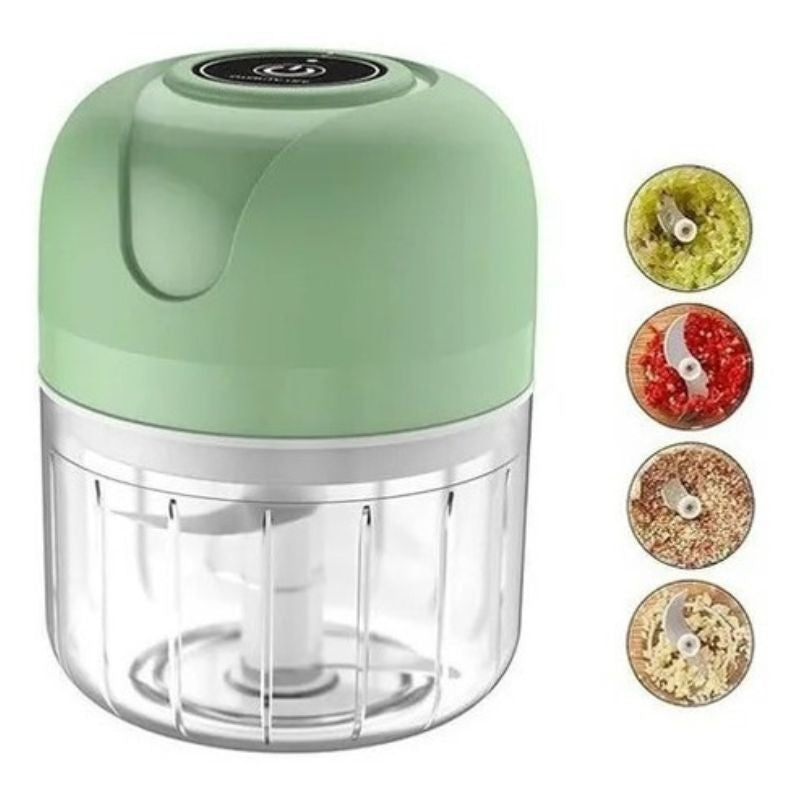 Mini Processador Elétrico de Alimentos Sem Fio USB (3 Lâminas Inox) - 250ml