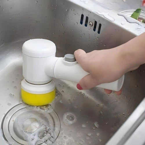 Escova Elétrica de Limpeza Multifuncional 5 em 1 Sem Fio